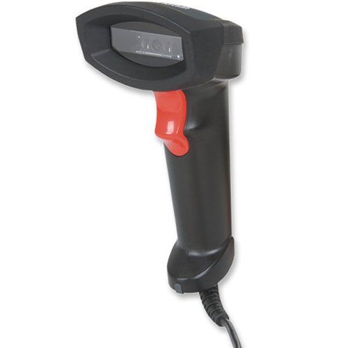Manhattan CCD Barcodescanner für Industrieanwendungen 500 mm Scanreichweite robustes Gehäuse USB schwarz 178433