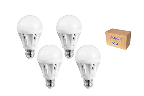 WORLED Pack-4 Bombilla LED 7W de Baja Tension de Bateria DC 12-85V (12V 24V 36V 48V 60V) Blanco Frio (6500K) E27 IP25 Utilizacion: camion, autobuses,Barco, vehículos de Motor,Camping, etc.