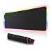 Produktbild LUXCOMS RGB Soft Gaming Mauspad Groß, 7 LED Farben 10 Beleuchtungs-Modi USB Gaming Mouse Mat,rutschfeste Gummibasis Computer-Tastatur-Pad-Matte, 31.5X 11.8inPatentinhaber