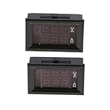 Dual-Display-Spannungs- und Stromzähler, geringe Größe. Anzeige von Spannung und Strom auf dem gleichen Bildschirm zur gleichen Zeit.