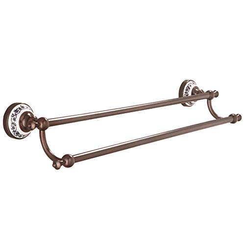 Preisvergleich Produktbild AJZGF Wandhalterung für Badezimmer Handtuchhalter Bad WC Kupfer europäischen Handtuchhalter / Metall Anhänger (Farbe : Double Pole)