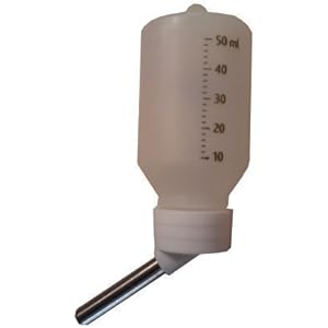 Emcke Tränke mit Drahthalter, 50 ml für Mäuse, Hamster usw.