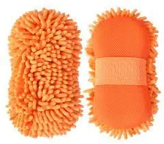 PINK PARI (LABEL) Microfibre Chenile Duster with Sponge Car Accessories -Set of 2 Piece