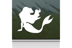 FASTSTICKER Disney White Sticker Decal Little Mermaid Ariel White Car Window Wall MacBook Notebook Laptop Sticker Decal