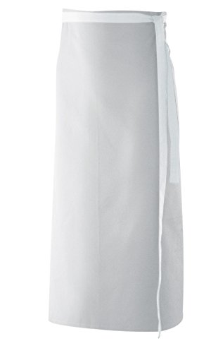 Bistroschürze, Schürze 80x100 cm in Weiß LxB aus 100% Baumwolle
