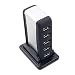 Produktbild MRLIFY 7-Port USB 2.0 USB-Hub High-Speed-Sitzbank und Sieben Ports USB-Hub-Splitter mit Netzteil
