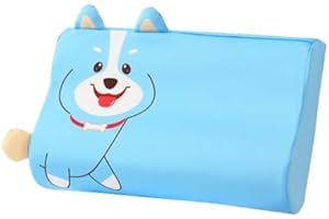 champracer Schlummerkids Kissen Original,Kinderkissen für Besserenund Gesünderen, Calmly Ergonomisch, Kawaii Tiere Kissen, Atmungsaktiv und Hautfreundlich （Mit Kopfkissenbezug） (Hund,50 * 30 cm)
