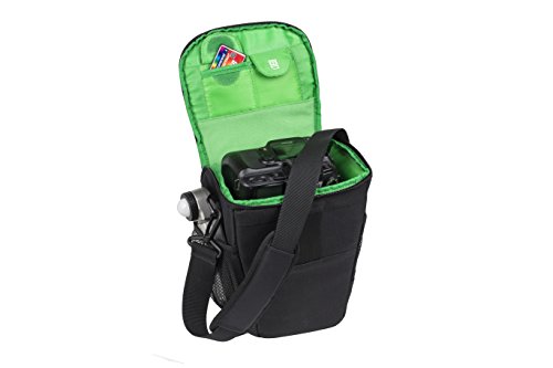 RIVACASE SLR Colttasche – Elegante Tragetasche mit verstellbaren Trennwänden und Zubehörfächern – Schwarz - 8