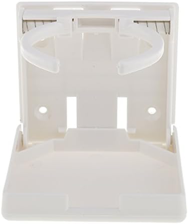 Sharplace 2 Pieces 70mm to 90mm Diameter Adjustable Folding Drink Cup Holder - Boat/Marine/Caravan/RV - White