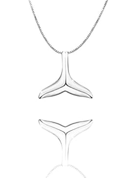 URBAN SHe° 925 Sterling Silber Wal Schwanz Fisch Nautical Charm Meerjungfrau Schwanz Silber Halskette tägliche...
