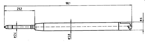 Packung mit 5 Stück Minen für Kugelschreiber Easyflow Schmidt schreibfarbe schwarz - 4