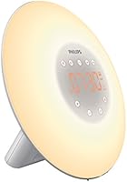 Philips HF3506/05 Wake-up Light LED, Aufwachen mit Licht, 2 nat&uuml;rlichen Weckt&ouml;ne, silber