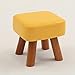 Produktbild Afenger Hocker Hocker Massivholz Heim Mode kreative Wohnzimmer Erwachsene Bank Kinder Sofa Hocker Leder Bank ändern Schuh Bank Couchtisch Hocker, 25CM gelb