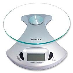 Efalock 5751826101 Room Glass Platform Bathroom Scale – Silver