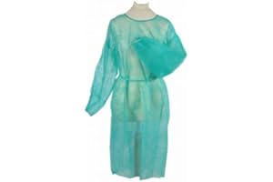 TIGA-MED Vellón Bata desechables Bata verde aprox. 110 x 140 cm – Bata vez Bata 10 unidades Easy estándar de Visitantes Bata Original Tiga Med