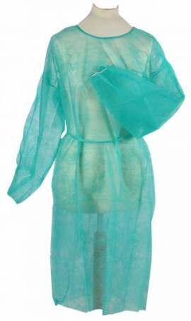 Vellón Bata desechables Bata verde aprox. 110 x 140 cm  Bata vez Bata 10 unidades Easy estándar de Visitantes Bata Original Tiga Med