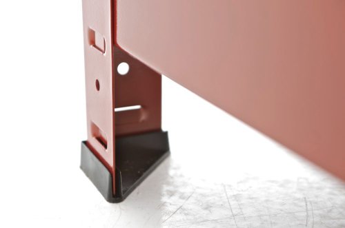 CLP Schwerlastregal, Metall, verzinkt, Tragkraft 875 kg, 5 Böden, Lagerregal Farbe + HÖHE wählbar rot, 180 x 90 x 45 cm - 9