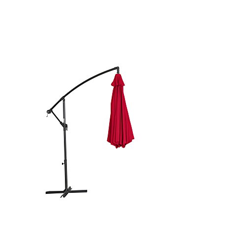 Siena Garden 336860 Ampelschirm Klassik Bezug rot Gestell grau Ø 300 cm - 2