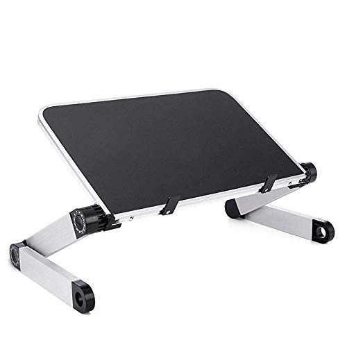 Vdual Soporte portátil ergónomico 360°Adjustable-para Portátil Mesa para Sofa Cama Escritorio Regulable Plegable con Aleación de Aluminio