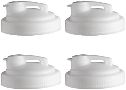 reCAP P-W-NTRL4 Mason Pour, Wide Mouth, Canning Jar Lids, Natural-4 Pack, Plastic