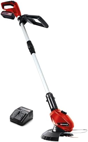 Tagliabordi a batteria Einhell GE-CT 18 Li (1x 2,5 Ah) Power X-Change (18 V, testata motore girevole + inclinabile, protez. Flowerguard, incl. 20 lame in plastica, batteria 2,5 Ah + caricabatterie)