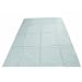 Large Highchair No Mess Splash Mat/Table Protector -Baby Blue With White Polkadots