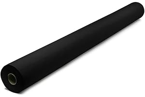 Tezraftaar® Paper Banquet Roll 7m x 1.14m Black Disposable Banqueting Roll Table Cover Clothes for Christmas Catering Supply Wedding Birthday