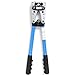 Produktbild Amzdeal Crimpzange 6-50mm²Professionelle Kabelschuhzange mit Rutschfester verlängerter Griff Crimpwerkzeug für isolierte, unisolierte Drahtseil-Ratschenkabelschuhe (Blau)