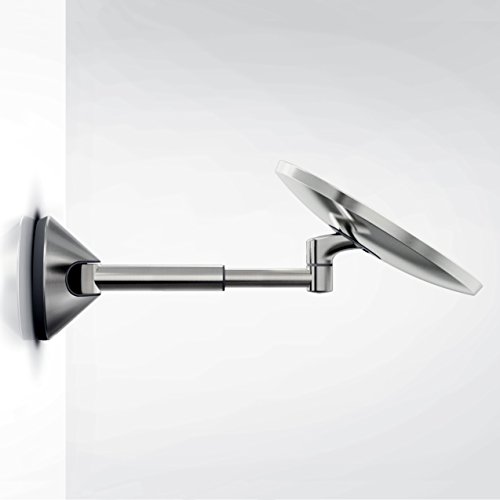 simplehuman Edelstahl, Netzteil, Kabel Wandhalterung Sensor Spiegel mit 5-fach Vergrößerung, Silber - 4