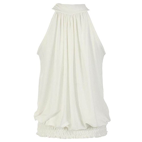 Women Ladies Pleated Coloured Halter Neck Ruched Sexy Top Blouse Hot Party Top
