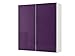 Produktbild Wellemöbel, Jugendwunder, Schwebetürenschrank 2-türig, 82060599,180 cm, Alpinweiß / Lila
