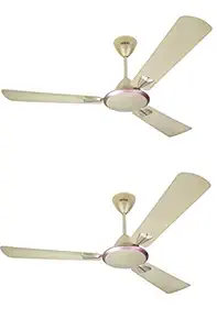 Usha Striker Galaxy 900mm 80-watt Goodbye Dust Ceiling Fan with Anti Dust Feature (Corn Silk, Pack of 2)