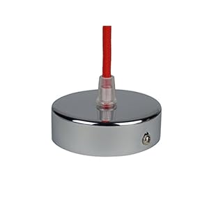 Deckenbaldachin aus Edelstahl mit Chrom finish, 80×25 mm incl