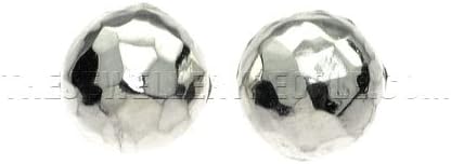 Hammered Dome Silver Stud Earrings-10mm