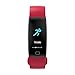 Produktbild JIANGfu Smart Color Screen Blutdruck Übung Herzfrequenz Schrittzähler Smart Watch Fitness Uhr Smartwatch Pulsuhren Schrittzähler Uhr Smart Watch für Damen Herren (Rot)
