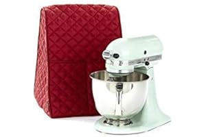 KABAKE Abdeckung für Standmixer, Abdeckung für Küchenmaschine, gesteppte Tasche, Organizer, Werkzeug, universell passend für alle Kitchenaid-Mixer, Rot