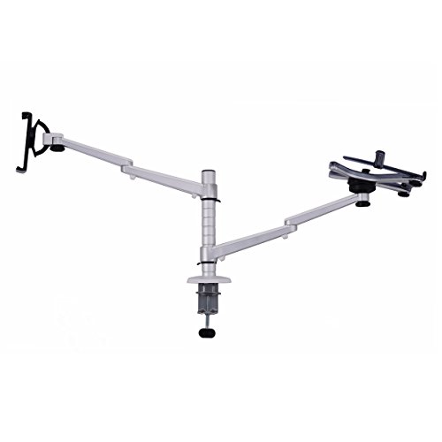 2 in 1 Bodenständer Halterung Ständer Halter Klammer Schwanenhals für Laptop/iPad/Notebook - 4