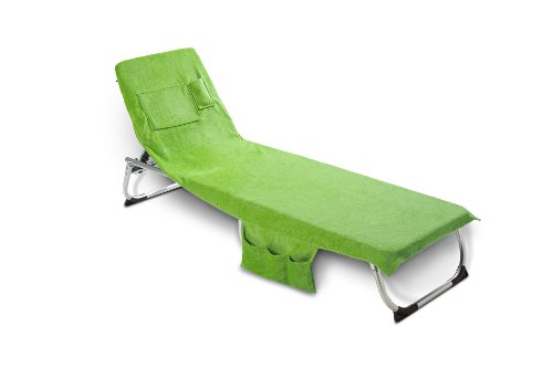Strandtasche oder Strandtuch Beachbag Kiwi Gartenliege Strandliege Liegenbezug mit Taschen und Nackenöffnung für Nackenrolle ! Das Original ! - 2
