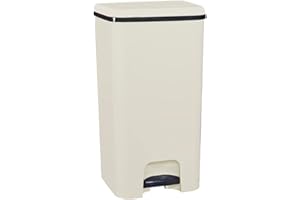 COM-FORT HOUSE | Cubo de Basura con Pedal | Capacidad de 37 litros | Cubo Reciclaje | Color Verde Salvia | Cubo de Basura Orgánico Cocina | 1 unidad | Piezas Extraíbles | Limpieza Fácil