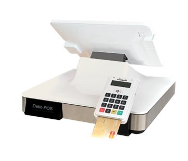 Datio Point of Sale Base Station and Cash Register for iPad with Point of Sale (POS) Software, printer, cash drawer, scanner and credit card reader for UK