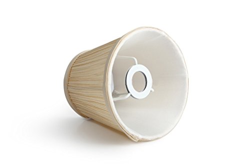 Splink 2pcs Lampenschirm Clip-On E12/E14 Organza Stoff Wandlampe Tischlampenschirm Beige Modern Stil 100*150*130mm - 3