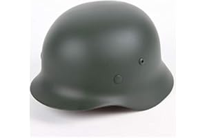 GYDEHUTJ DETECH WW2 German M35 Steel Helmet WW II Schutzhelm Hochfester Stahl Tactical German Army Military Combat Helm mit Lederfutter