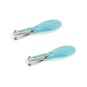 Pokory Nail Cutters for Kids Blue Pack of 2|Suitable for Age 6 Months and Above|Useful for Nail Clipper Manicure Pedicure Care for Baby Boy Girl Children