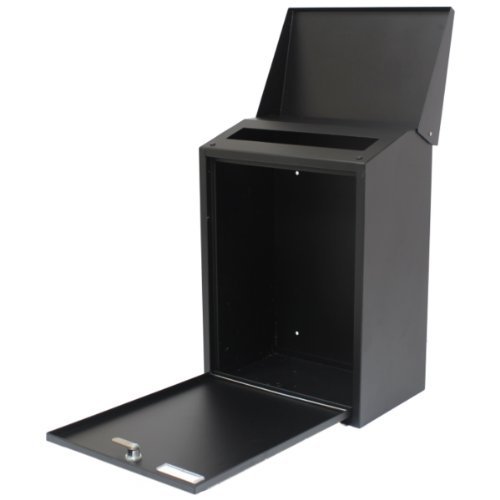 Hardcastle Großer Außen-Briefkasten zur Wandbefestigung – Schwarz - 2