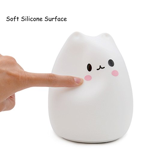 Timer Remote Night Light, Portable LED Sensitive Tap Control Light Silicone Night Lamp Rechargeable Soft Baby Nursery Lamp for Baby Bedroom,Valentine's Day Gift (white)