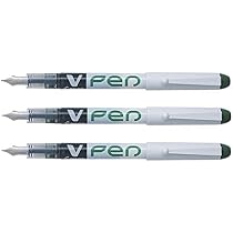 Pilot V-Pen Einweg-Füllfederhalter – 12 Stück Blau, Mittlere Spitze, Mit Tintenkiller Löschbar