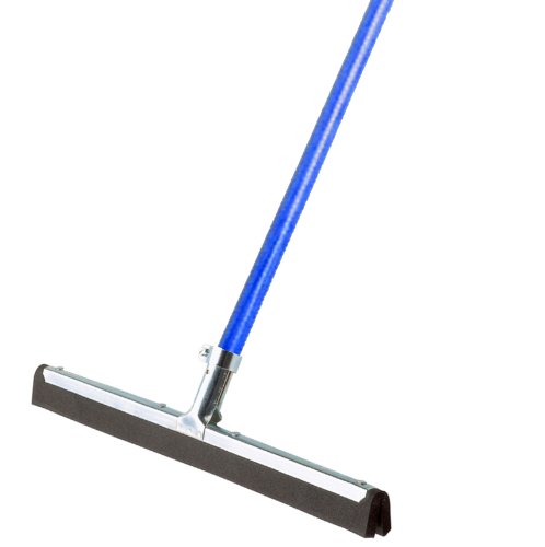 Ettore 61054 Wipe and Dry 18-Zoll-Bodenabzieher mit 53-Zoll Griff, Metall, Silber, schwarz, 8.89 x 13.97 x 137.16 cm