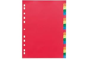 Jeu de 20 intercalaires alphabétiques polypropylène multicolores 12/100e - Maxiburo