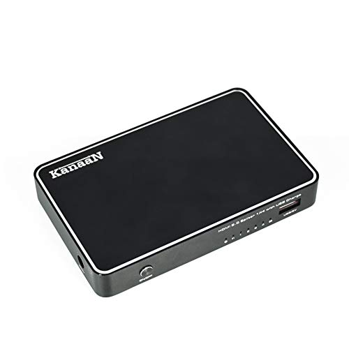 KanaaN HDMI 2.0 Splitter 1x4 | Soporta 4K 3D HDMI 2.0 HDCP 2.2 | Compatible con Reproductores de DVD o BLU-Ray, Xbox, Playstation, PC, etc.