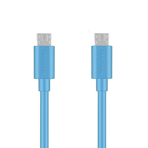 MaGeek® [2-Pack] 1.8m Extra Langes Premium Micro USB Kabel Schnell Aufladen Synchronisationen und Ladekabel für Android, Samsung, HTC, Motorola, Nokia, LG, HP, Sony,und mehr (Blau) - 2